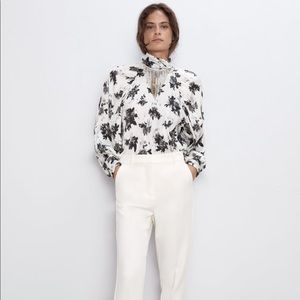 Zara Floral Print Blouse